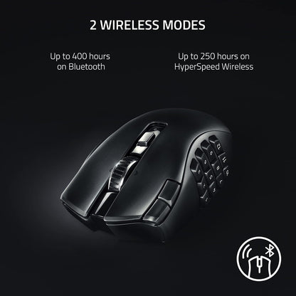 Razer Naga V2 HyperSpeed - Ratón Gamer Inalámbrico MMO con 19 Botones programables