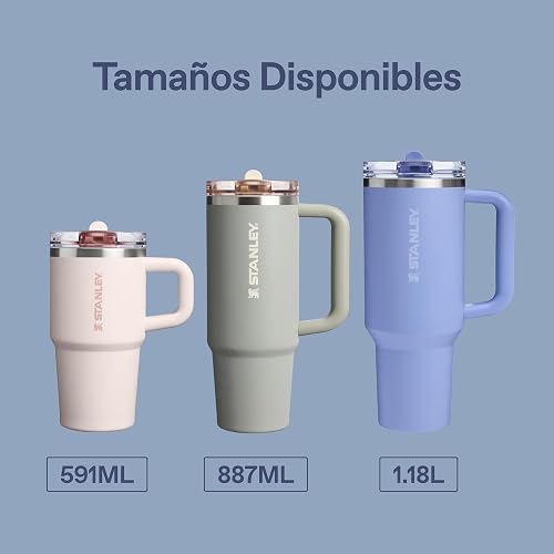 Stanley Quencher ProTour Flip Straw Termo | Pistachio, 1.2 litros, acero inoxidable reciclado, tapa a prueba de fugas