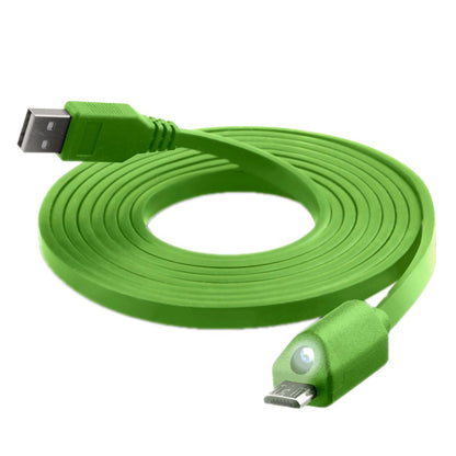 Naztech Cable de Carga Micro USB LED y sincronización con Control táctil Capacitivo, 1,82m, Verde