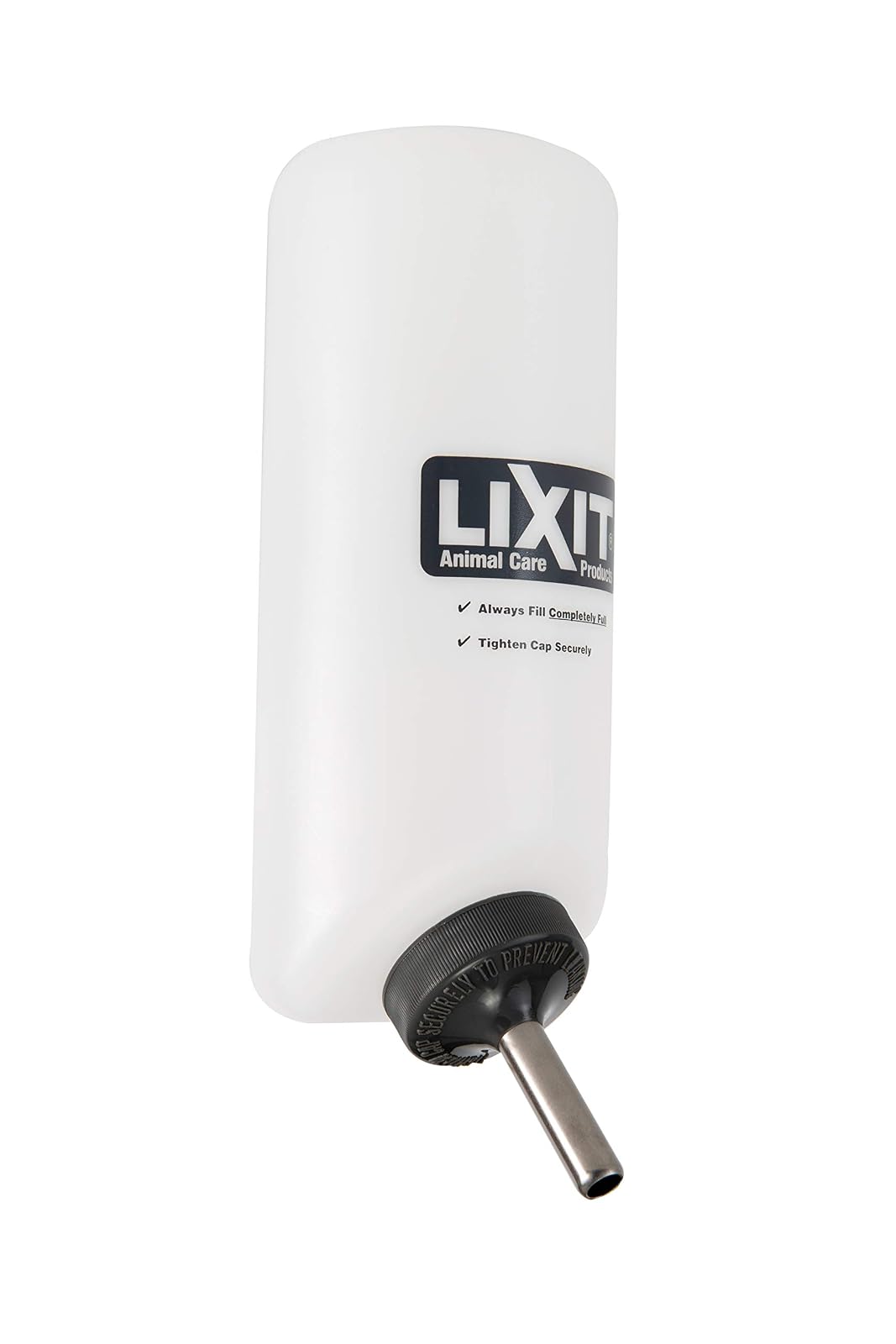 Lixit Botellas de Agua de Boca Ancha sin BPA con gráficos Coloridos para cobayas, Ratas, Chinchillas y Otros Animales pequeños. (32 onzas, translúcido), WBF32