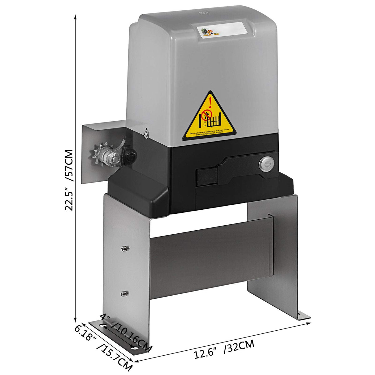 VEVOR Abridor automático de puerta corrediza 1400LBS con 2 controles remotos, kit de hardware de operador de puerta para seguridad, velocidad de movimiento de 43 pies por minuto
