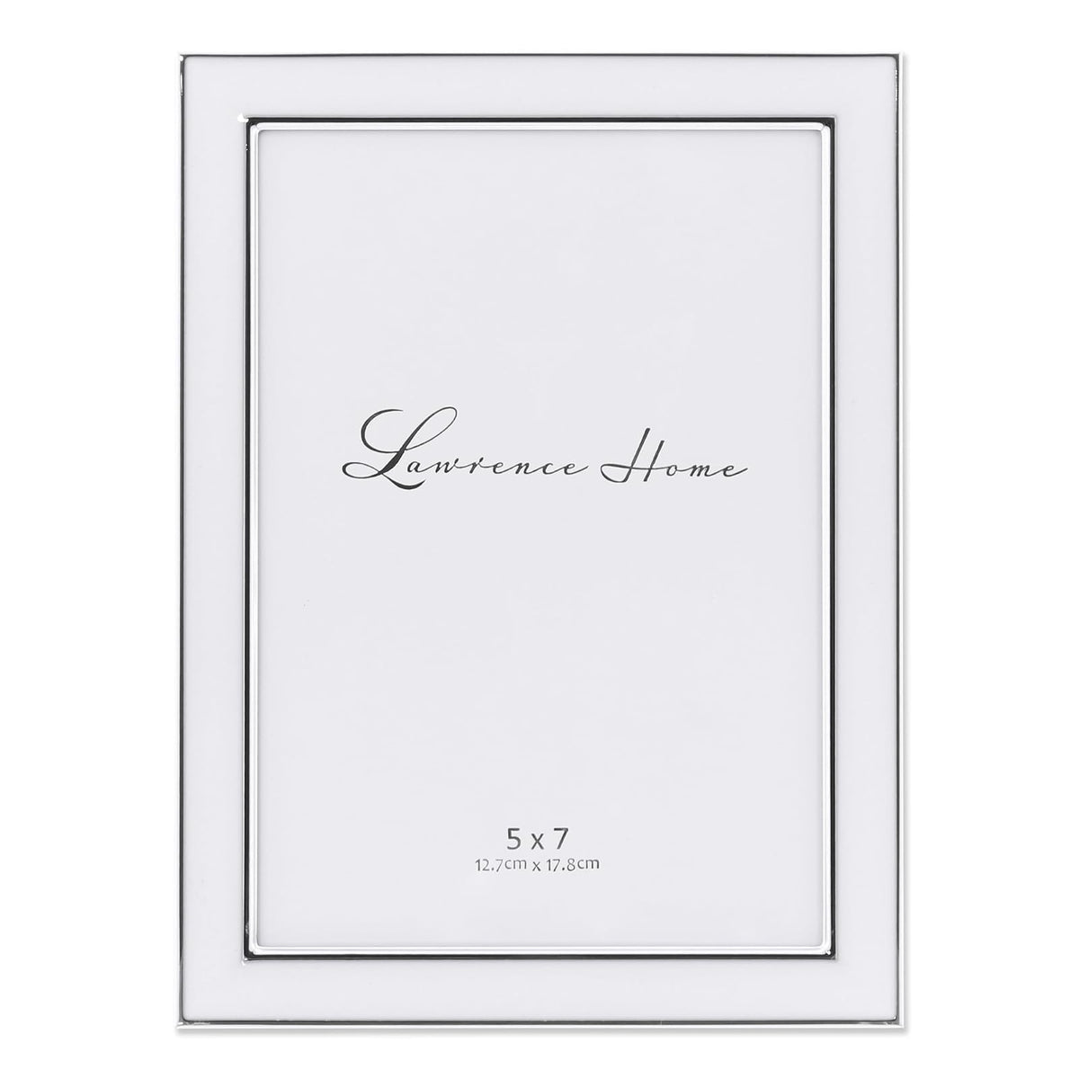 Lawrence Frames Marco de Fotos Metal con Esmalte Blanco - Blanco - 12,7 x 17,78 cm (5x7 pulg.)