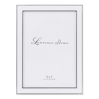 Lawrence Frames Marco de Fotos Metal con Esmalte Blanco - Blanco - 12,7 x 17,78 cm (5x7 pulg.)