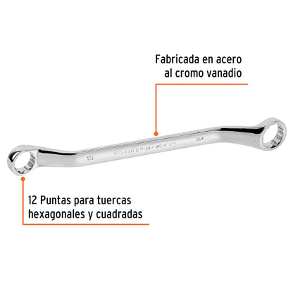 Truper Expert LL-81922, Llave de estrías 45°, milimétrica 19 x 22 mm