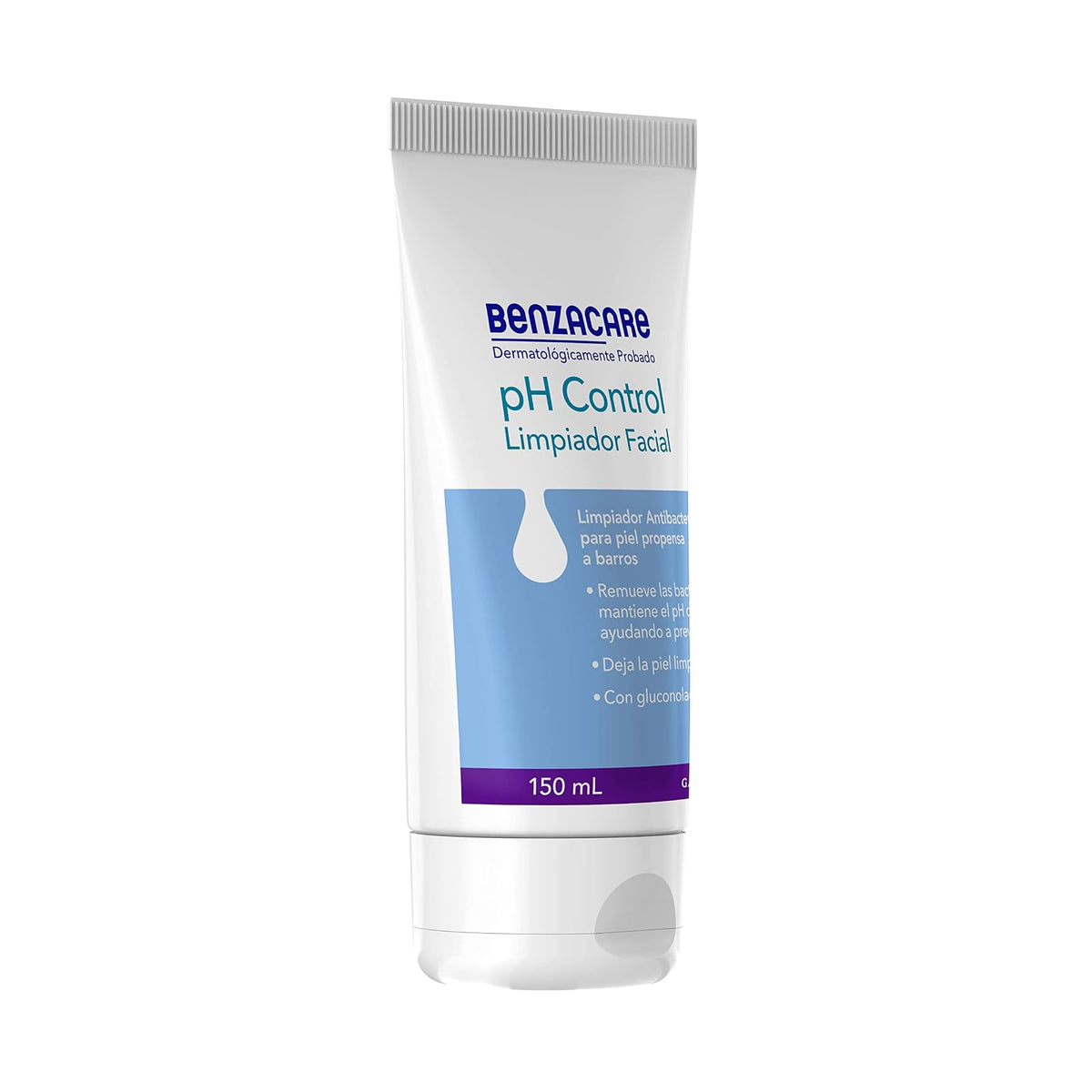 Benzacare pH Control Limpiador Facial Antibacterial 150 ml – Control de Acné, Ideal para Piel con Barros y Espinillas