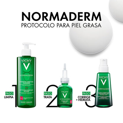 Vichy Gel Limpieza Rostro Anti-imperfecciones Normaderm Phytosolution - Reduce brillo e imperfecciones, para piel rasa o propensa al acné