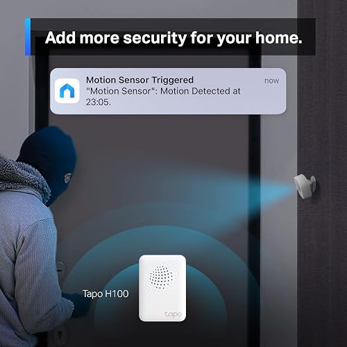 TP-Link Tapo Motion Sensor, Requires Hub, Long Battery Life w/Sub-1G Low-Power Wireless Protocol, Wide Range Detection, Adjustable Sensitivity, Real-Time Notification, Smart Action (Tapo T100)