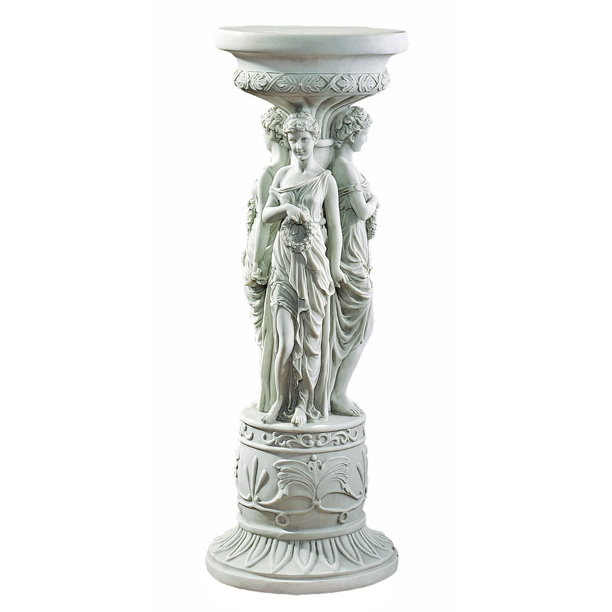 Design Toscano KY992 Chatsworth Manor - Soporte de Planta de Columna de Pedestal neoclásico, 28 Pulgadas, Piedra Antigua