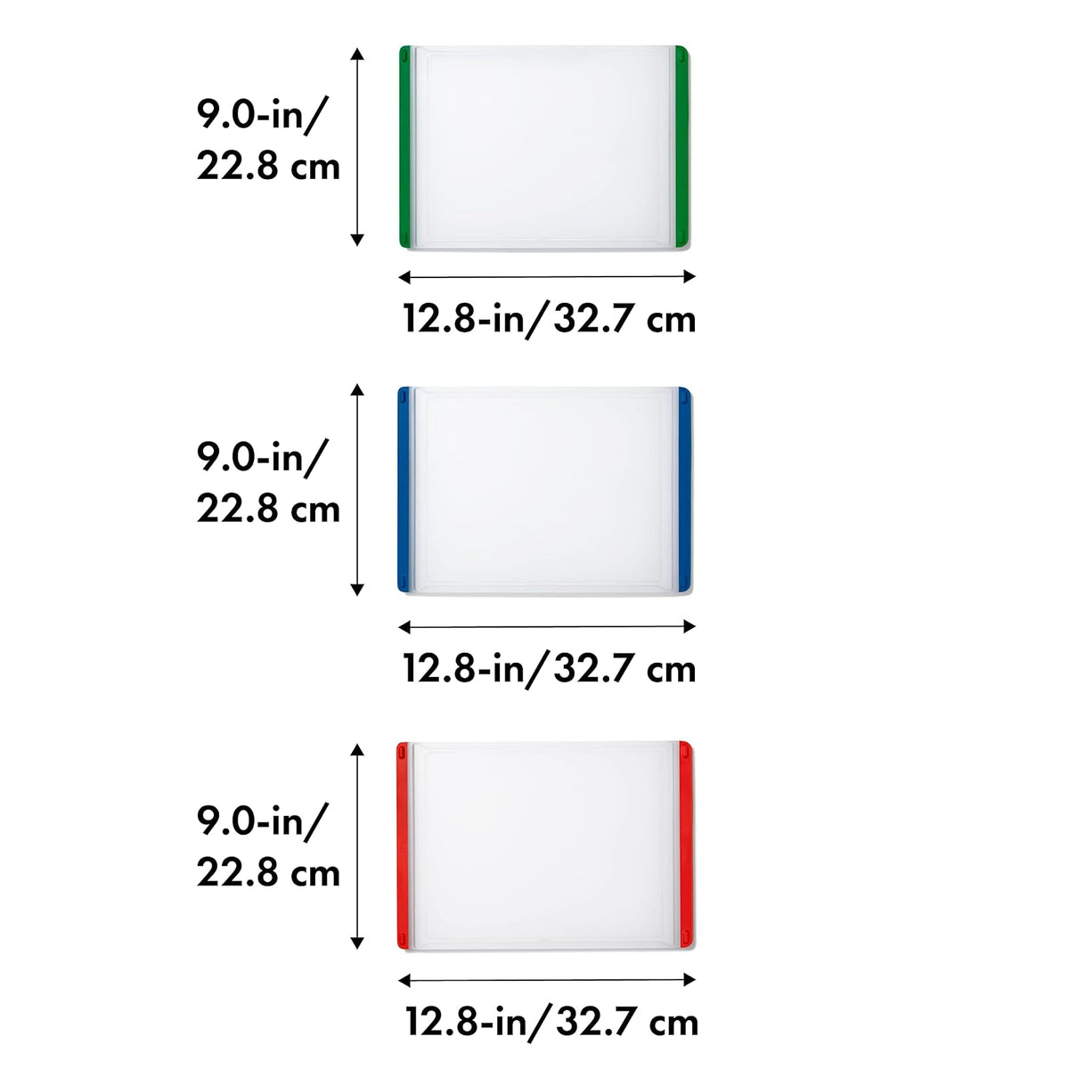 OXO Good Grips Juego de tablas de cortar, Juego de tablas de cortar de 3 piezas, Multicolor, Una talla, 1