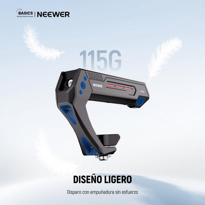 NEEWER BÁSICO Top Handle Cámara Ligera con 3/8" Pin para ARRI, Resistente Jaula Plástica Empuñadura Handle Grip w/ 1/4" 3/8" Agujeros Tornillo & Zapata Fría para Luz Video Mic, Carga Máx 10kg, CA142