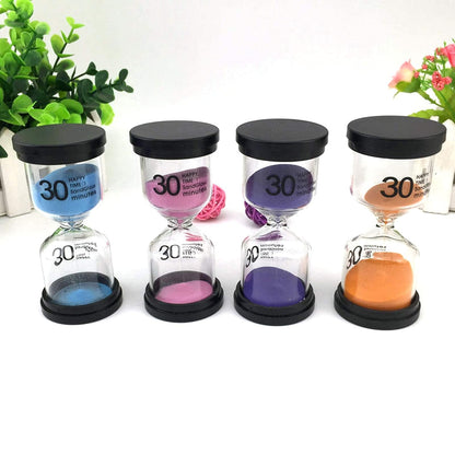 Funien Reloj de Arena - Set de 6 Temporizadores de Arena 1/3/5/10/15/30 Minutos para Juegos de Niños, Aula, Cocina y Decoración de Oficina