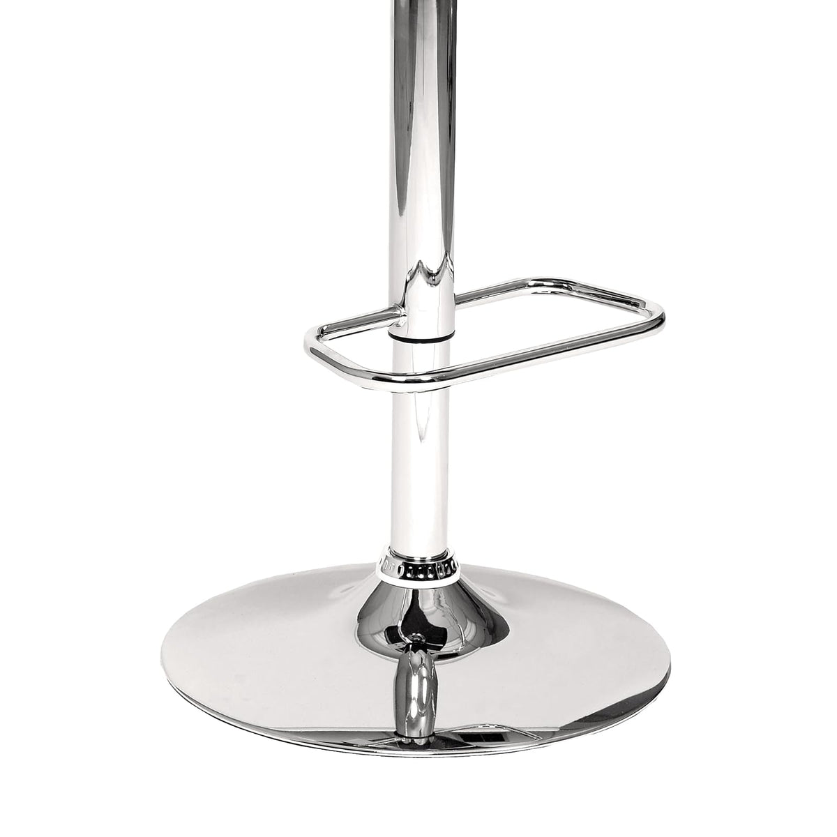 Armen Living London - Taburete de Bar Giratorio de Piel sintético Moderno de Mediados de Siglo, para mostrador de Isla de Cocina, Altura de Asiento Ajustable de 24 a 33 Pulgadas, Color Crema