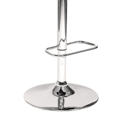Armen Living London - Taburete de Bar Giratorio de Piel sintético Moderno de Mediados de Siglo, para mostrador de Isla de Cocina, Altura de Asiento Ajustable de 24 a 33 Pulgadas, Color Crema