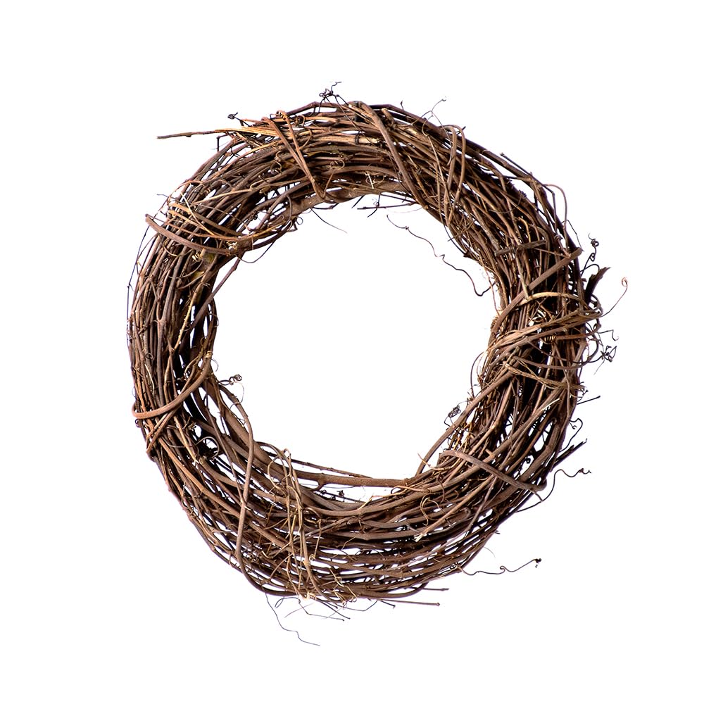 SuperMoss (22605 Corona de Vid Natural de huerto – Corona rústica Hecha a Mano para Puerta Delantera, decoración del hogar de Temporada, Corona de Puerta Interior y Exterior, 12 Pulgadas, Natural