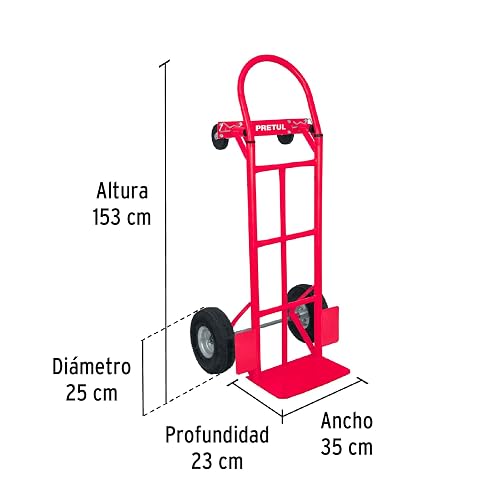 Pretul DIA-385P, Diablo de carga plataforma capacidad 385 kg ruedas neumáticas