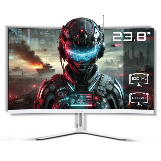 Xzeal Monitor 23.8" Xzeal XST-570-1 Panel Curvo VA FHD 100Hz 5ms 1xVGA + 1xHDMI + Vesa 100x100mm Blanco