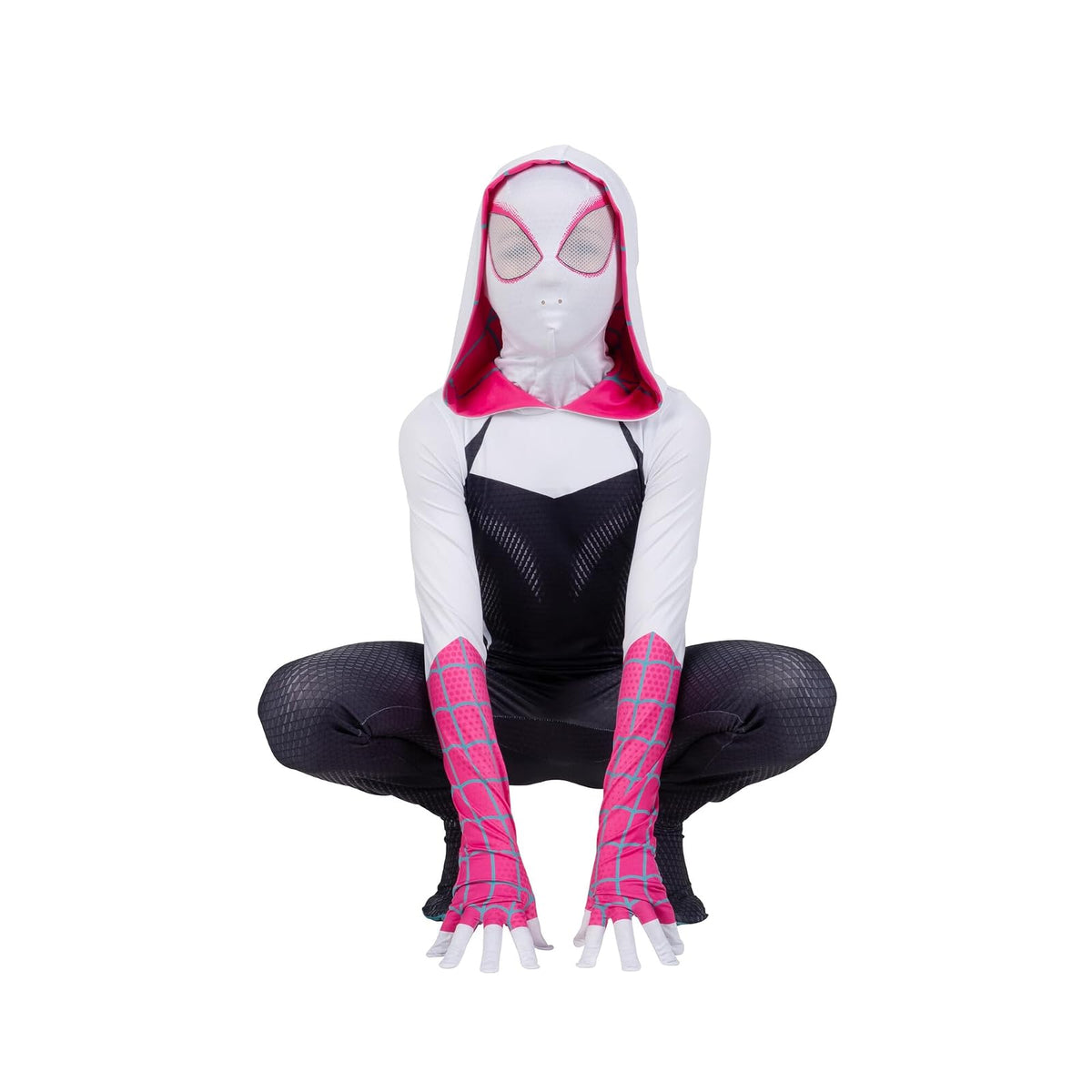 Disfraz de Spider-Gwen Zentai para niños, disfraz de Marvel, talla M
