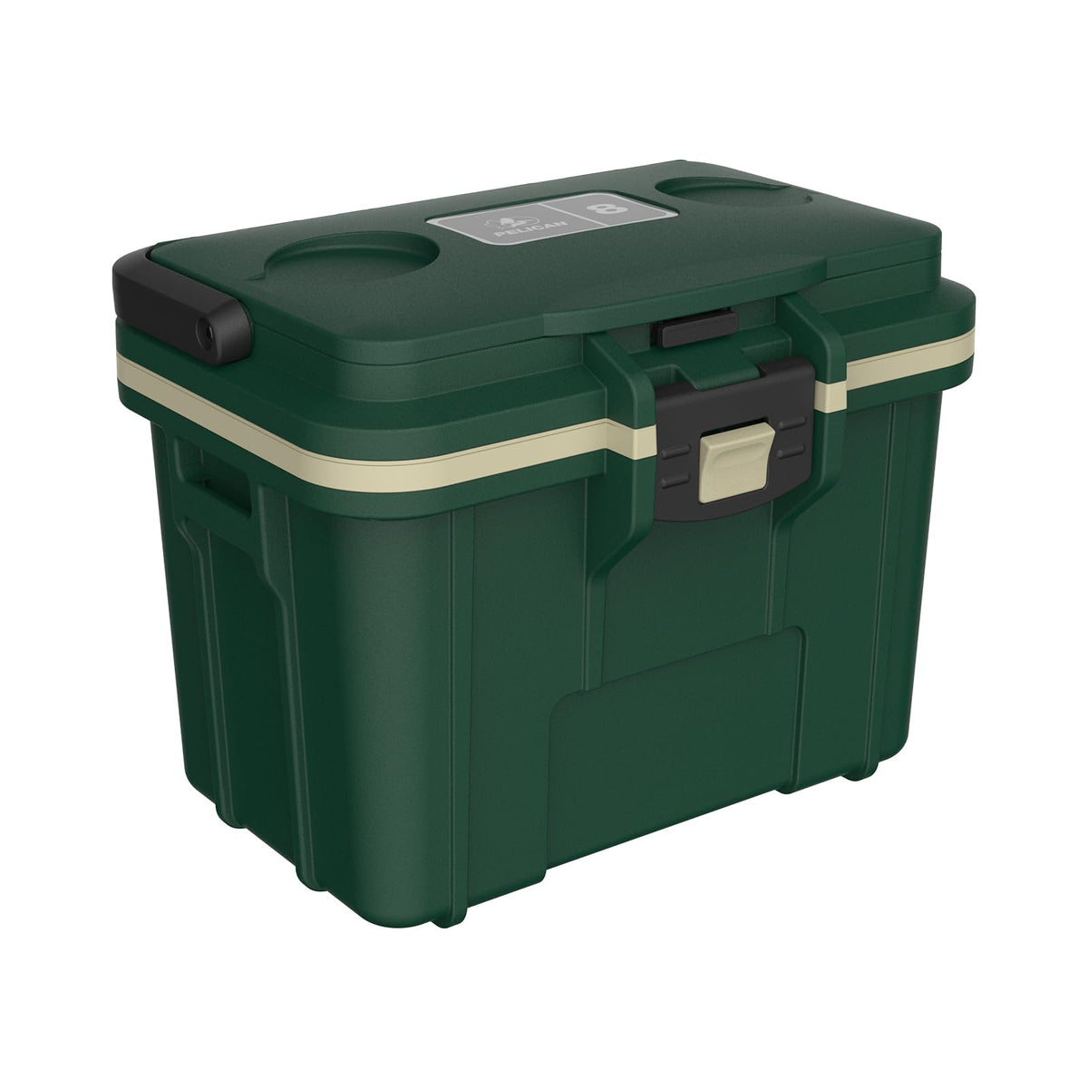 Pelican 14 Quart Cooler - Verde - Bronceado (Hunter Green - Tan)