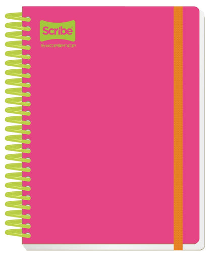 Scribe Excellence Cuaderno Profesional Pasta Dura - Rosa - Naranja - 100 Pages