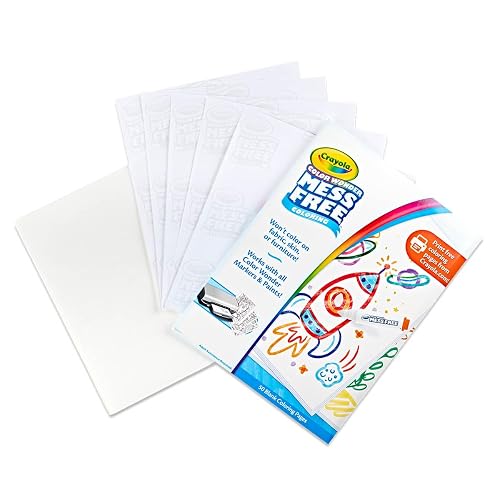CRAYOLA Color Wonder Mess Free – Refill de Hojas Blancas | 50 hojas, tecnología Mess Free, compatible con impresoras
