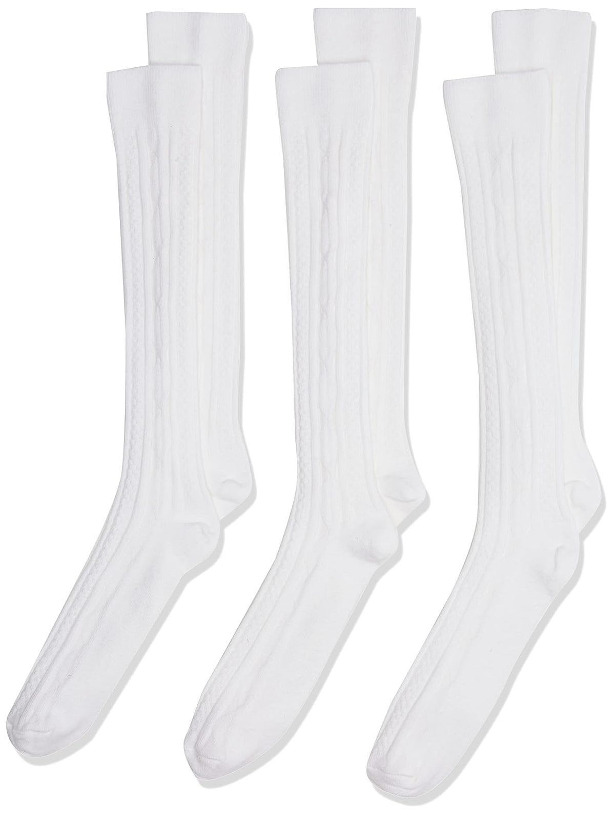 Jefferies Socks Calcetines altos hasta la rodilla para niñas grandes, paquete de tres