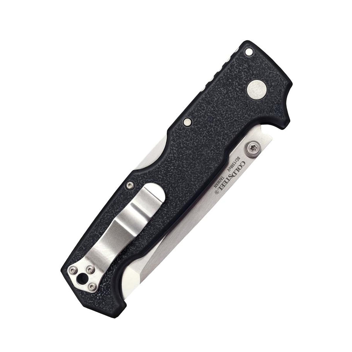 Cold Steel SR1 Lite 8Cr14MoV - Cuchillo plegable de acero de 4 pulgadas con mango Griv-Ex con mecanismo de bloqueo Tri-Ad, en caja