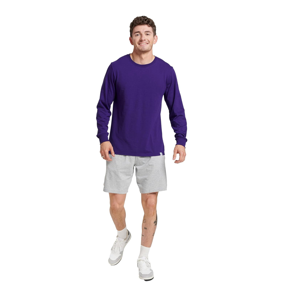 Russell Athletic Playera de Manga Larga de algodón de Alto Rendimiento. Camiseta para Hombre