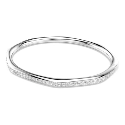 Swarovski Brazalete Dextera, Forma octagonal, Talla redonda, Blanco, Baño de rodio