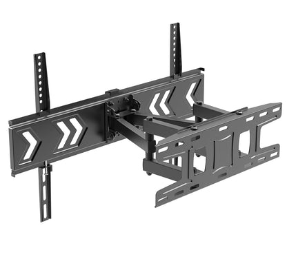 Naceb Technology - Soporte Articulado de Pared para Pantalla NA-0219 - Doble Brazo con Giro, Inclinación y Nivelación Ajustable - 60x40 cm Negro
