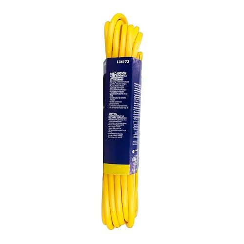 Surtek 136173 Extensión eléctrica uso rudo aterrizada color amarillo, 10 m