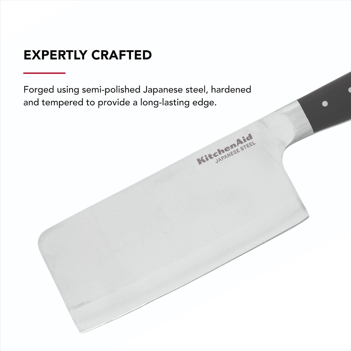 KitchenAid Gourmet Cuchillo De Carne | Negro, 6", Cuchillo Forjado, Triple Remache, Cubierta Personalizada