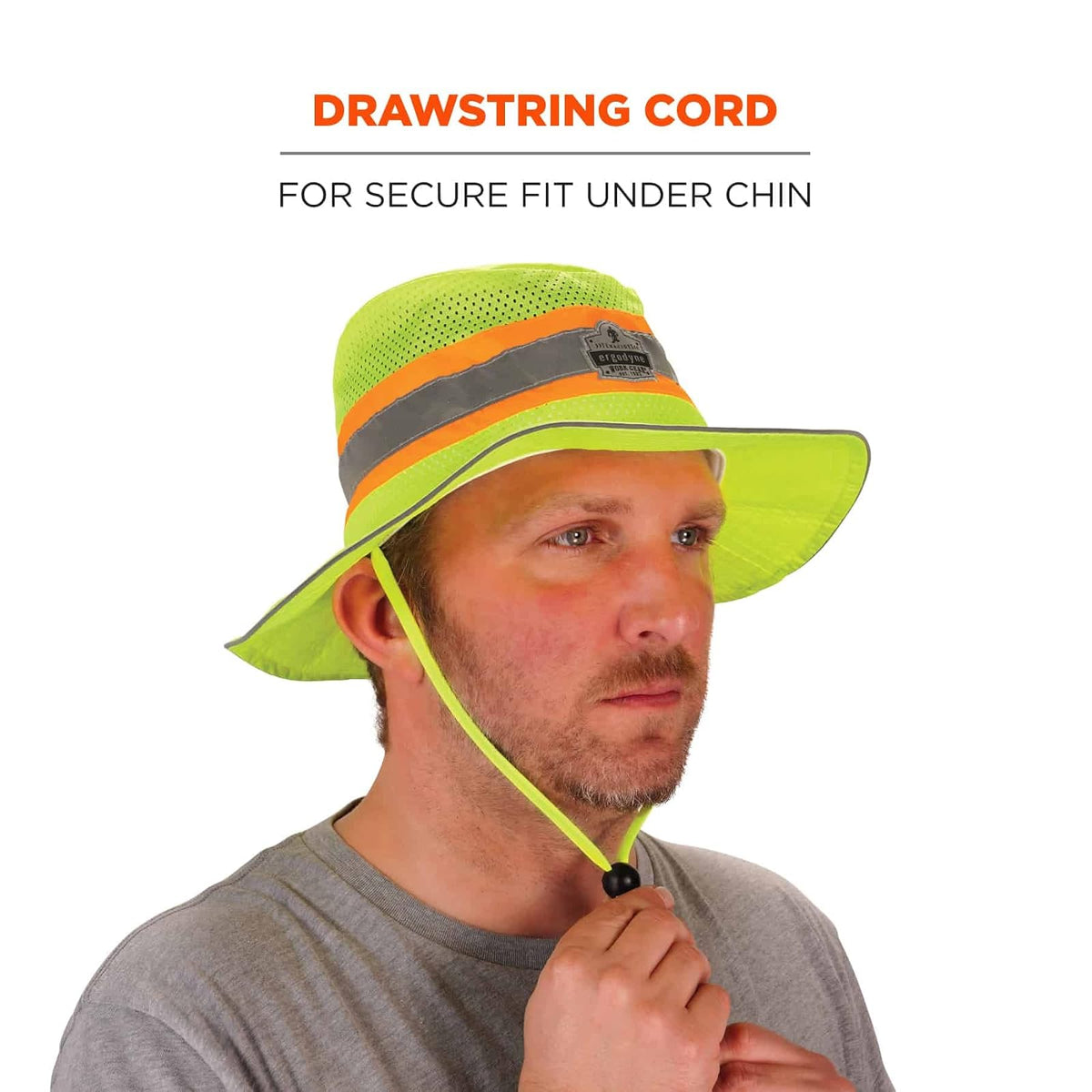Ergodyne Chill-Its 8935CT gorra de clase evaporativa de alta visibilidad con toalla de refrigeración, pequeña/mediana