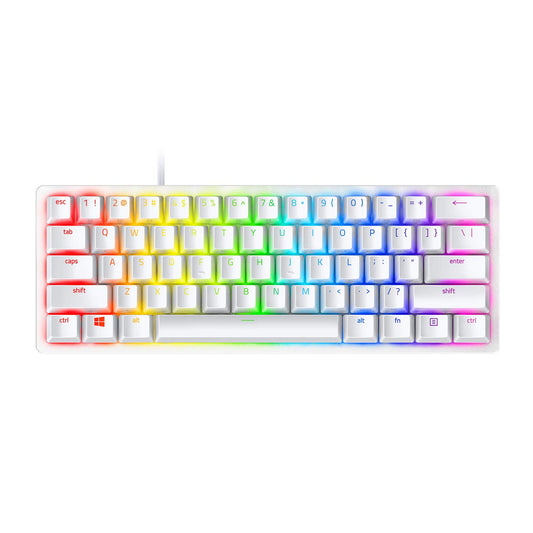 Razer Huntsman Mini 60% Gaming Keyboard: Linear Optical Switches - Rapid Trigger Mode - Chroma RGB Lighting - PBT Keycaps - Onboard Memory - Snap Tap - White
