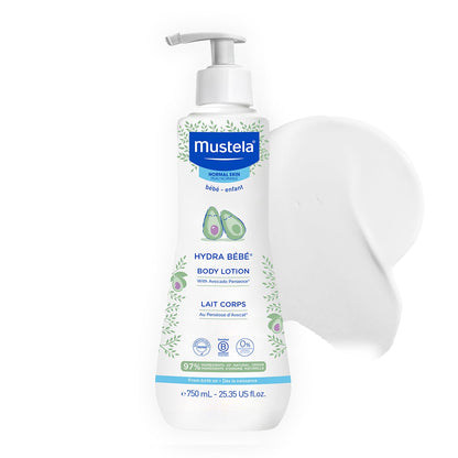 Mustela Hydra Bebé Loción Corporal Hidratante con Aguacate - Aguacate - 750 ml (Paquete de 1)