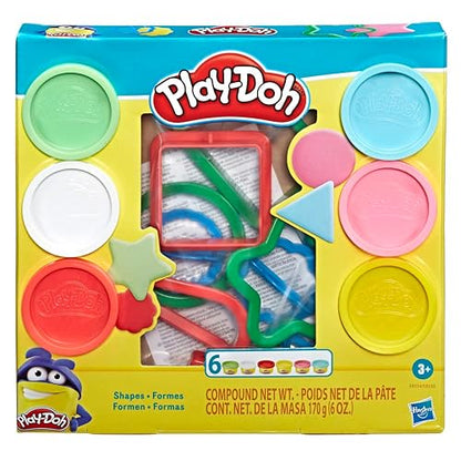 Play-Doh Formas Kit de Manualidades con 6 Latas de Compuesto, Cortadores y Accesorios para Niños Creativos a partir de 3 Años