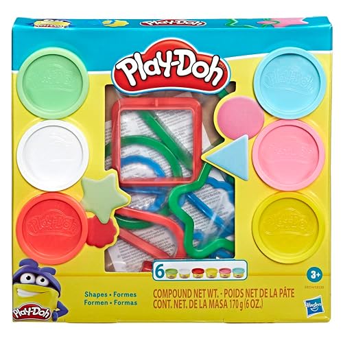 Play-Doh Formas Kit de Manualidades con 6 Latas de Compuesto, Cortadores y Accesorios para Niños Creativos a partir de 3 Años