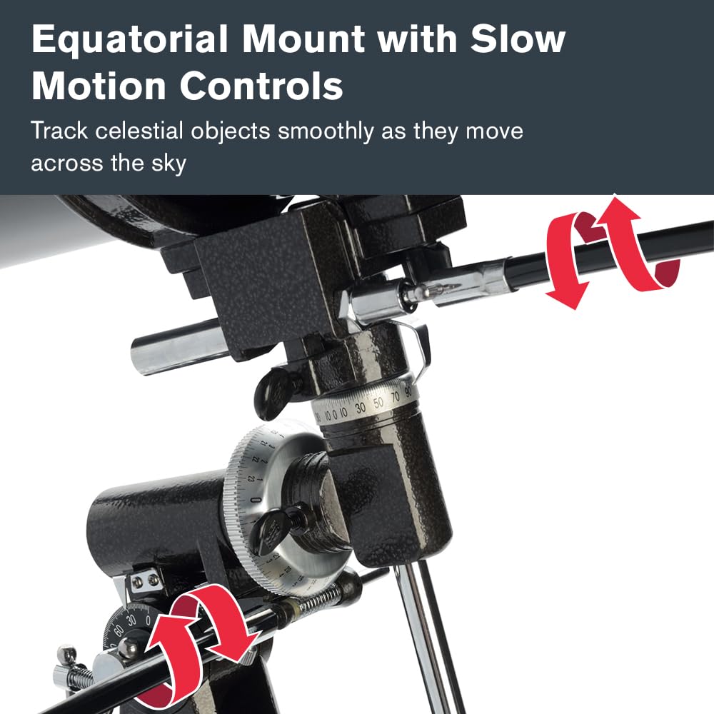 Celestron - PowerSeeker 70EQ Telescope - Manual German Equatorial Telescope for Beginners - Compact and Portable - Bonus Astronomy Software Package - 70mm Aperture