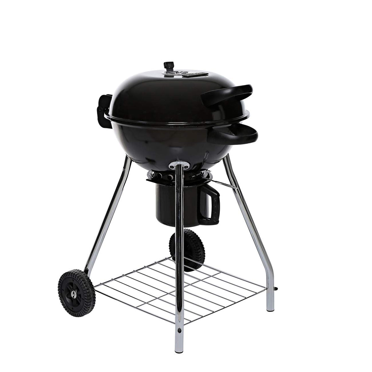 Asador Parilla de Carbón Charbroil 18.5, Acero Inoxidable, Rejillas Cubiertas de Porcelana, 261 Pulgadas Cuadradas Área Cocción, 86x53x54cm