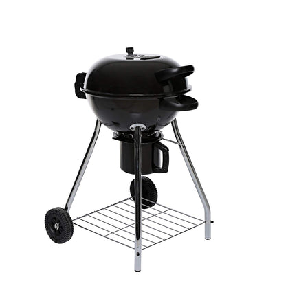 Asador Parilla de Carbón Charbroil 18.5, Acero Inoxidable, Rejillas Cubiertas de Porcelana, 261 Pulgadas Cuadradas Área Cocción, 86x53x54cm