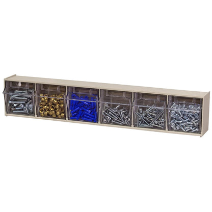 Akro-Mils 06702 TiltView - Sistema de almacenamiento horizontal de plástico con dos cubos de basura
