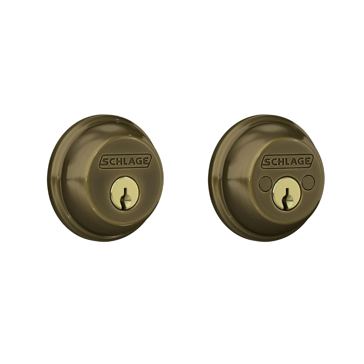 Schlage Cerrojo de Doble Cilindro Alta Seguridad Grado 1 - Latón antiguo