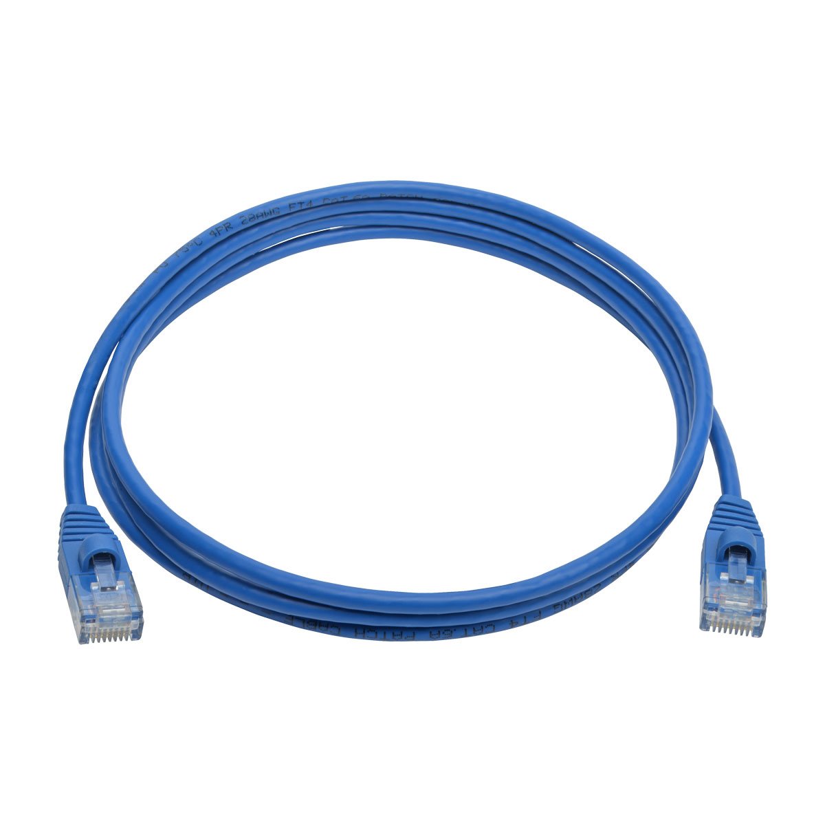 Tripp Lite Cat6a Gigabit Snagless Molded Slim UTP Patch Cable Networking M/M Blue 5ft 5' (N261-S05-BL)