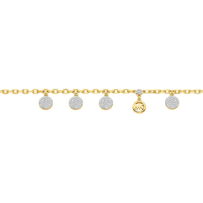 Pulsera Michael Kors para mujer con charm de disco con cristales, MKJ8631931