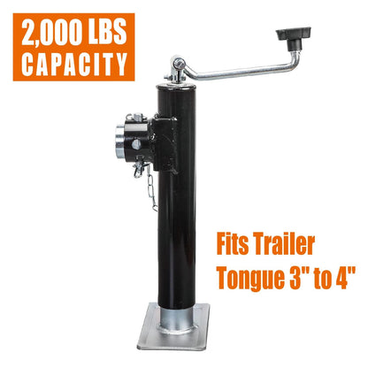 TCE Gato Giratorio para Remolque con Montaje Soldable ATR39003U-1, Capacidad 907 kg, Negro