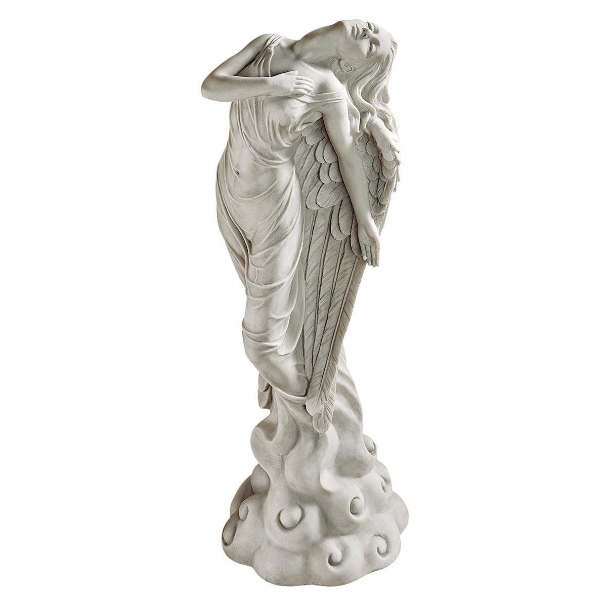 Design Toscano Escultura de ángel ascendente, Tradicional, Gris, Mediano, 1