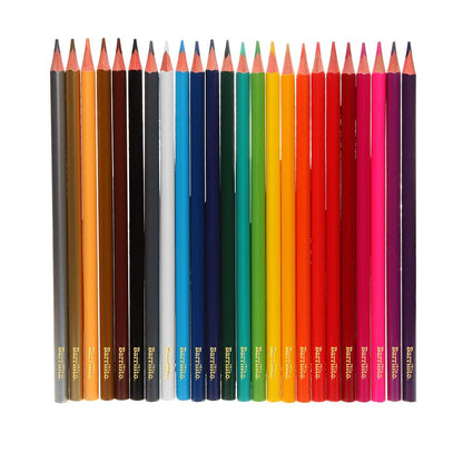 Barrilito Lápices Largos de Colores Premium, 24 Piezas. 7993LCP