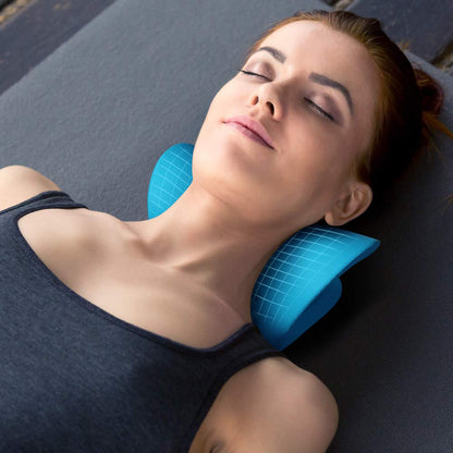 RESTCLOUD - Relajador de Cuello y Hombro, Dispositivo de tracción Cervical para Alivio del Dolor TMJ y alineación de la Columna Cervical, Almohada quiropráctica