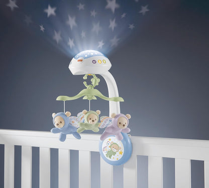 Fisher-Price Móvil para Bebés 3 en 1 Sueños de Mariposa Con Proyección de Estrellas, Música Relajante y Modo Sobremesa Para Recién Nacido en Adelante
