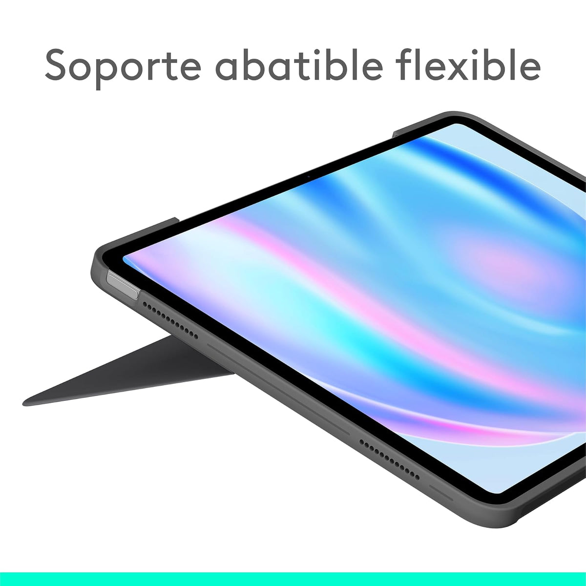 Logitech Combo Touch, Funda con Teclado, iPad Air 13 Pulgadas (M2)(2024) - Teclado retroiluminado extraíble con Soporte abatible, Escritura cómoda, Modo Multiuso - Oxford Grey
