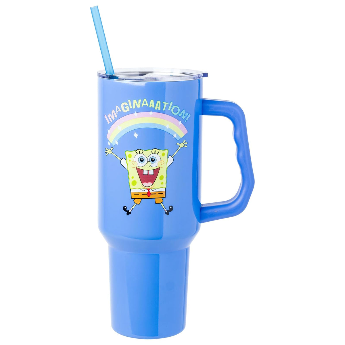 Silver Buffalo Vaso Térmico Care Bears, Acero Inoxidable, 40 oz - Bob Esponja Imaginación